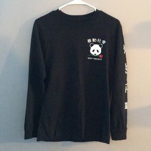 Riot Society Panda Long sleeve T-Shirt